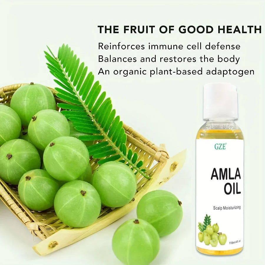 Amla Hair Oil for Healthy Hair Shine and Moisturized Scalp, Indian Hair Oil for Men and Women, Bio Oil for Hair