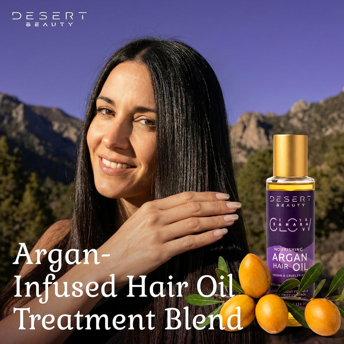 Argan Oil, 4 Oz, Hair Oil Treatment for Dry Damaged Hair, Leave-In Conditioner, Hydrating, Strengthens, Natural, Cruelty Free
