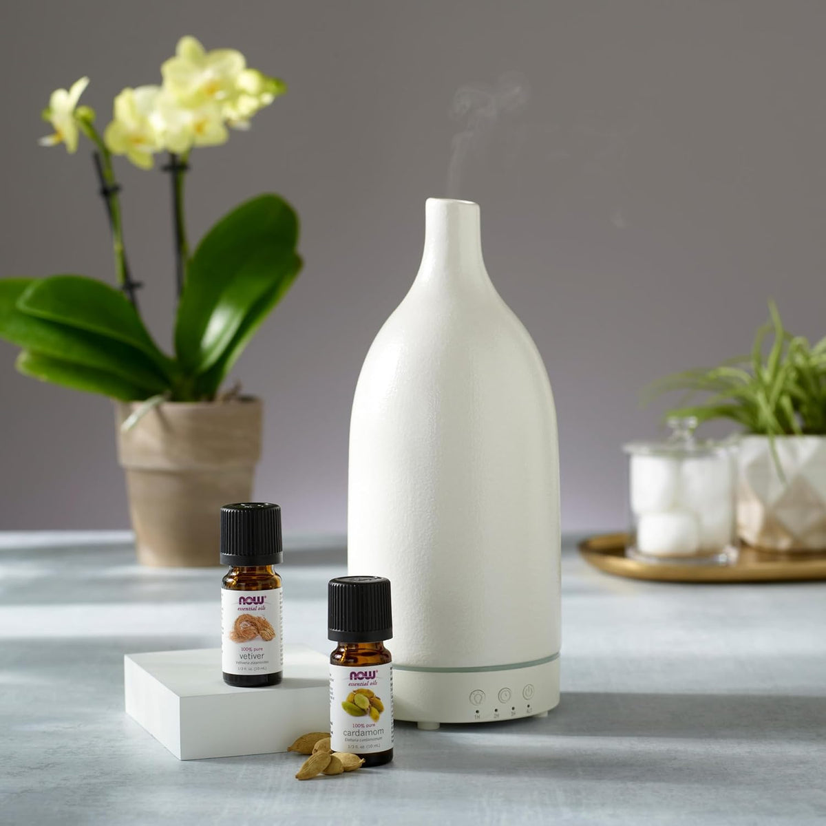 NOW Essential Oils, Vetiver Oil, Steam Distilled, Undiluted, 10 Ml
