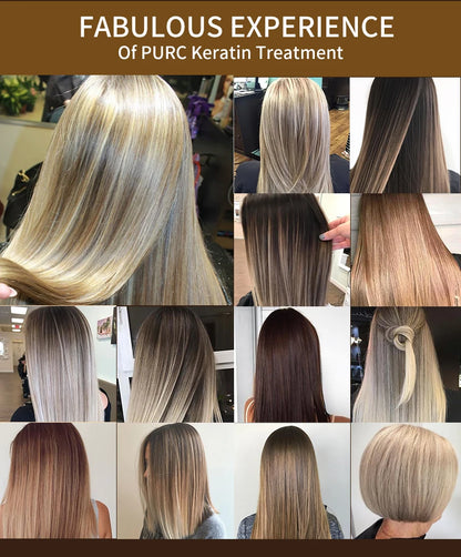Hair Purifying Shampoo Conditioner Keratin Straightening Treatment Cleaning Soft Smooth Hair Scalp Hair Care Salon Products