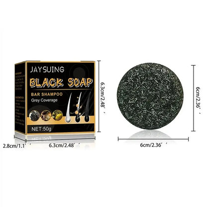 50G Grey Coverage Bar Shampoo Repair Gray White Hair Color Treatment Nourishing anti Dandruff Natural Hair Darkening Soap