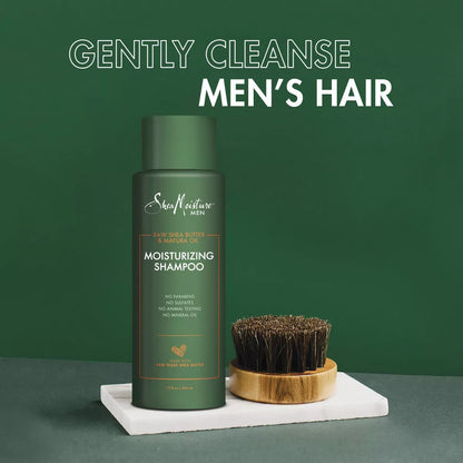 Sheamoisture Men Moisturizing Shampoo - Raw Shea Butter & Mafura Oil - 15 Fl Oz: Textured Hair, Sulfate-Free, Liquid