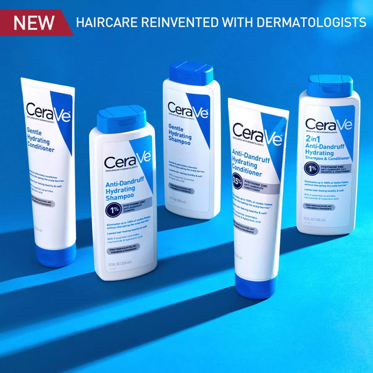 Cerave Anti-Dandruff Scalp Care Shampoo - 12 Fl Oz: No Fragrance Added, Hypoallergenic, Paraben-Free, Contains Hyaluronic Acid