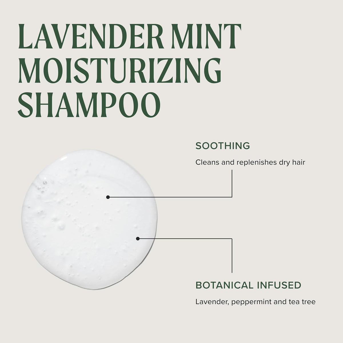 Tea Tree Lavender Mint Moisturizing Shampoo, Hydrates + Soothes, for Coarse + Dry Hair