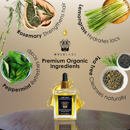 Rosemary Hair Oil for Locs, Dreadlocks & Sisterlocks, 1.6 Oz