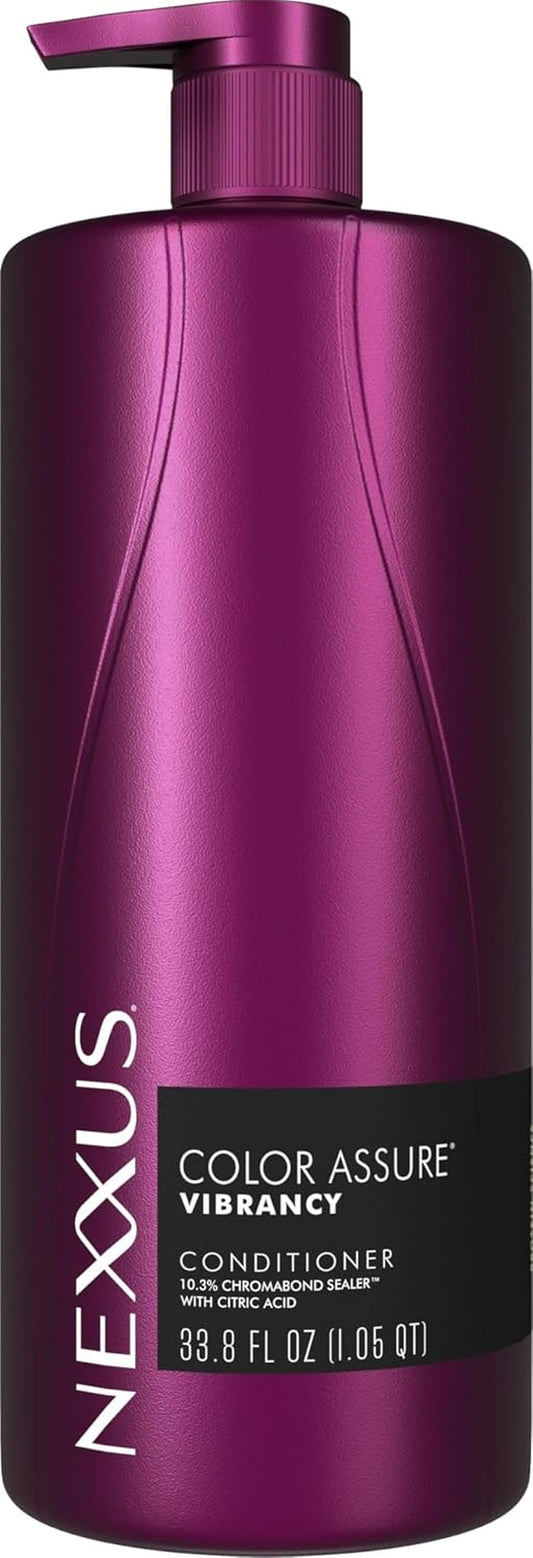 Nexxus Color Assure Vibrancy Conditioner for Color Treated Hair 33.8 Oz | for Frizz-Prone Hair, Helps Hydrate & Moisturize, Shampoo